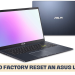 How to Factory Reset an Asus Laptop