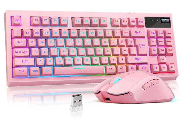 Pink Gaming Keyboard USB Wired Keyboard